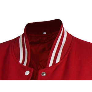 Veste universitaire en cuir véritable sur mesure, vente en gros d'usine, conception OEM, respirante, coupe-vent, haute qualité, broderie sur le devant pour hommes - Product Image 2