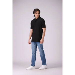 Venta al por mayor de alta calidad de verano de los hombres personalizados impreso Polo camisetas de color sólido cómodo Polo 100% algodón hombres ropa casual - Product Image 3