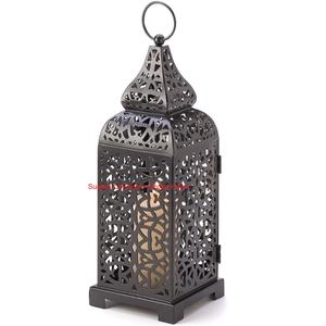 โคมไฟเทียนสไตล์โลหะสีดำสวยงามพร้อมดีไซน์สำหรับกิจกรรมตกแต่งโต๊ะเหล็กและโคมไฟแขวนสำหรับคริสต์มาส - Product Image 1