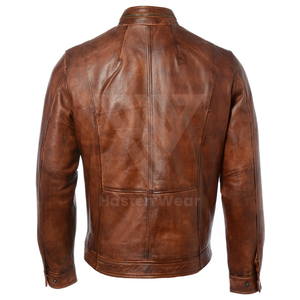 Veste en cuir véritable tendance OEM pour la vente en gros, fabriquée au Pakistan et veste en cuir streetwear à séchage rapide - Product Image 5