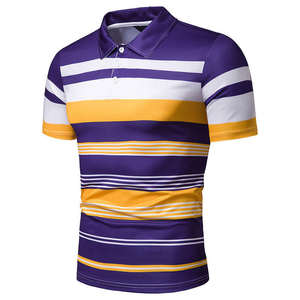 Venta caliente 100% algodón Color sólido Polo personalizado propio logotipo de impresión de manga corta hombres Polos - Product Image 5