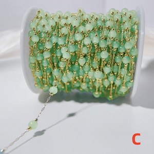 Cadena de Eslabones de Cuentas Redondas de Cuarzo Natural para Pulsera, Collar para Fabricación de Joyas, Collar de Cadena de Cuentas, Joyería de Alto Nivel - Product Image 4