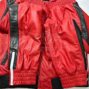 Vêtements de sport personnalisés, manches longues, survêtement en cuir pour homme, créez votre propre survêtement en cuir pour homme - Product Image 3