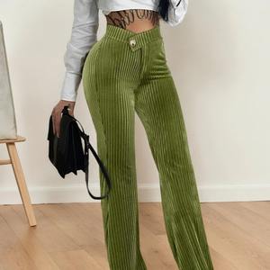 Pantalons de yoga pour femmes, taille haute, mi-taille, jambes larges, pantalons de sport pour activités de plein air, pilates, gym, course à pied - Product Image 2