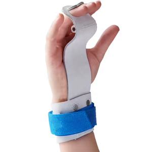 2025 cuero de vaca personalizado levantamiento de pesas gimnasia empuñadura de mano ajustable gancho y bucle empuñaduras de barra alta gimnasia pull up entrenamiento - Product Image 3