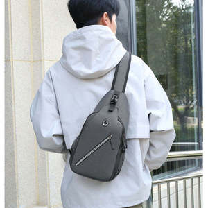 Unisex <b>Large</b> Capacity Outdoor Sling Shoulder Bag New Fashionable Cross Body Chest Messenger Custom Logo Superior Zipper Summer - Product Image 3