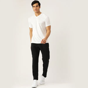 Camiseta de jogging transpirable amigable con la piel Camiseta de entrenamiento de alta calidad para correr Camiseta de gimnasio deportivo para hombres Camisetas de algodón con cuello en V - Product Image 5