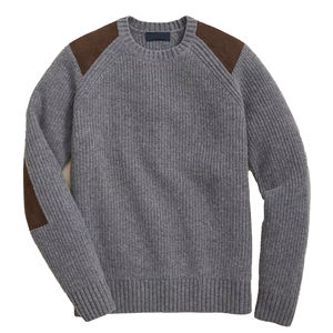 Pull-over tricoté jacquard décontracté à manches longues en nylon/acrylique, col rond, collection automne 2026, fabrication sur mesure - Product Image 1