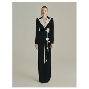 Veste de costume Luna de haute qualité col en V fermeture à simple boutonnage élégance sans effort pour les événements d'entreprise costumes d'affaires non tissés - Product Image 1