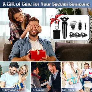 Rasoir Électrique Rotatif Portable pour Hommes IPX7 Rechargeable Sans Fil Tête Flottante Lames Remplaçables pour le Visage et les Voyages - Product Image 4