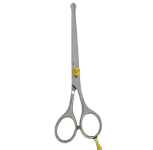 Juego de tijeras profesionales de acero inoxidable para el cuidado de mascotas, herramienta 7,5, tijera recta de adelgazamiento con punta redonda de seguridad - Product Image 2