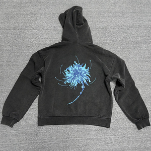 OEM personalizado cómodo Streetwear Oversized Drop hombro bordado hombres algodón Sudadera con capucha fabricante personalizado Vintage algodón capucha - Product Image 4