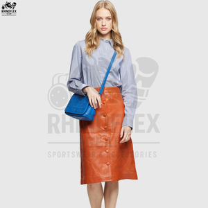 Nouvelles jupes en cuir véritable décontractées pour femmes, design personnalisé, couleur et taille personnalisées, respirantes, de haute qualité, service OEM - Product Image 5