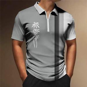 เสื้อเชิ้ตแขนสั้นผู้ชายแบบเรียบ ดีไซน์พิมพ์ลายปักโลโก้ตามสั่ง OEM/ODM - Product Image 5