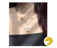 Meilleur produit: Starfish Bliss Seashell Collier Ocean Shell Pearl Set Bulk Wholesale Summer Seashell Necklace Bijoux pour femmes