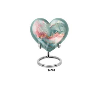 Meilleures ventes belles urnes de souvenir de coeur en aluminium avec support - Product Image 2