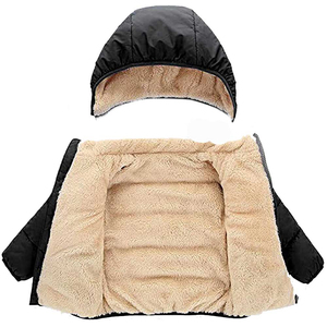 Vêtements d'hiver chauds pour l'intérieur de la meilleure qualité avec des bombardements en polyester Vestes coupe-vent Vestes bouffantes pour enfants remplies de laine - Product Image 1