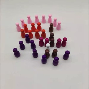 Pièces d'échecs volantes en bois de dames pour accessoires de monopole différentes couleurs jeu de société marqueur de pion Type de dés - Product Image 3