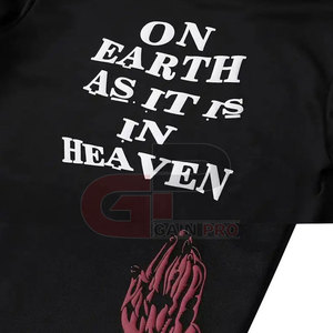 Sweat à capuche imprimé bouffant pour hommes avec un graphique surélevé audacieux et un sweat à capuche imprimé en coton doux - Product Image 5