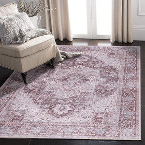 Netline Home Evening Patina Soft Pink Vintage Washable <b>Rug</b> - Product Image 2
