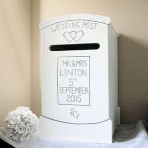 ER White <b>Wedding</b> <b>Post</b> <b>Box</b> <b>Wedding</b> Greeting Cards Mails Letter Holder Case Decorative ER Premium <b>Post</b> Letter <b>Box</b> Garden Mailbox - Product Image 4