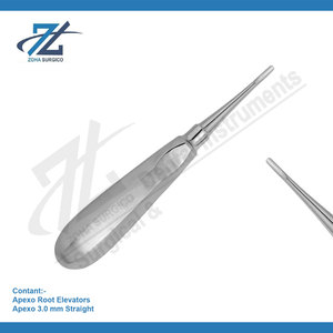 Ascenseur dentaire de racine 3.0mm droit allemand de haute qualité en acier inoxydable extraction dentaire ascenseur dents fabricant Pakistan - Product Image 2