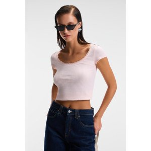 ETHIQUET HANIFFIS Blouse fine à manches longues et col rond pour femme - Product Image 2