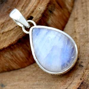 Pendentif de conception simple meilleur cadeau de qualité pour les filles 925 pendentif en pierre de lune en argent Sterling fait à la main avec 925 bijoux de timbre - Product Image 2