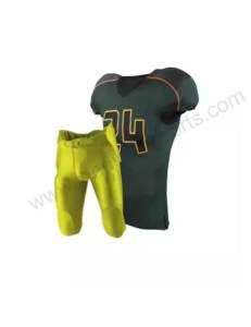 Meilleur prix 2025 – Ensemble uniforme de football américain pour adulte avec manches courtes, respirant, 100 % polyester, uniformes d'équipe personnalisables - Product Image 1