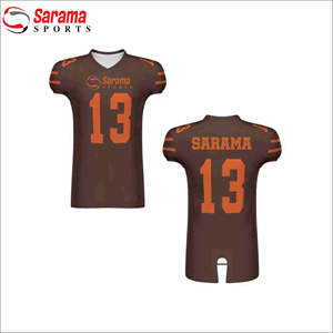 Camisetas de Fútbol Americano de Manga Corta de Secado Rápido 100% Poliéster, Logotipo Personalizado, Tallas Grandes, Antibacterianas, Transpirables, Venta al Por Mayor - Product Image 1