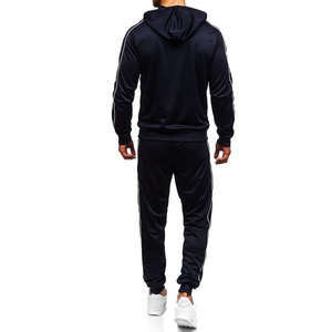 Customized Hooded Solid Winter Two Piece Set Pullover Tracksuit Men Cotton <b>Polyester</b> <b>Jogger</b> Sets - Product Image 4