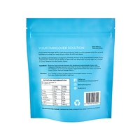 Sachet Doypack Alimentaire Mat Bleu Blanc Noir 50g 1.76oz 0.11lb 140microns en OPP/AL/PE de Qualité Alimentaire avec Fermeture Éclair pour Poudre Alimentaire
