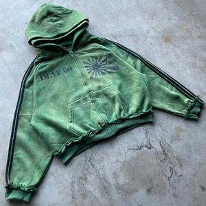 เสื้อฮู้ดฟอกสีกรดวินเทจสำหรับผู้ชายผู้หญิงเสื้อมีฮู้ดขนาดใหญ่พิเศษพิมพ์โลโก้ได้ตามต้องการ - Product Image 1