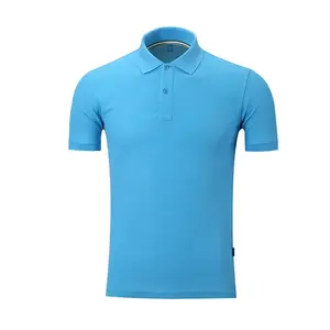 Vêtements décontractés pour hommes pour polo en polyester et coton 180 g/m² solide style tricoté avec logo personnalisé imprimé prix d'usine court longueur - Product Image 4