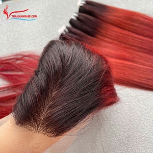 Extensions de cheveux naturels 100% Remy du Vietnam, lisses et brillantes, en trame, pour tissage - Product Image 2