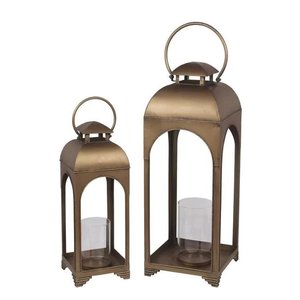 Linternas marroquíes de oro antiguo para el jardín del hogar Iluminación de mesa de Navidad Decoración Linternas de velas - Product Image 1