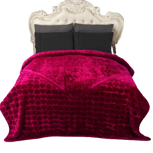 King Size Rachel Mink Cobertor 100% poliéster mink cobertor para o Quarto e sala de estar