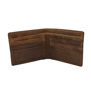 Carteras Bifold Cortas de Cuero Vacuno Vintage Hechas a Mano, Unisex, Estilo Occidental Argentino, Cierre Abierto, Decoración Floral, RFID Alto - Product Image 5