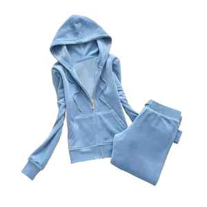 Custom Heavy <b>Weight</b> Fleece <b>Women's</b> Casual Winter Tracksuit Loose-Fitting Long Top Solid Pattern Washed Technique Vintage - Product Image 2