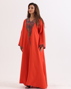 Vente en gros Abaya de luxe personnalisée en satin pour femmes Petite robe turque islamique avec manches à volants Abaya de style Dubaï pour musulmanes - Product Image 5