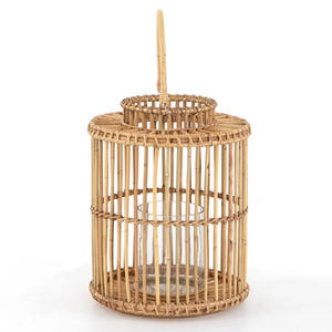Candelabros de ratán Natural más vendidos, linternas, diseños OEM, personalizado, bambú, plata, Navidad, hogar, decoración hecha a mano - Product Image 2