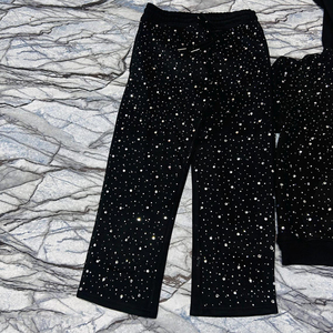 Huili Heavyweight Cotton Sunfaded <b>Washed</b> Rhinestone Hooded Streetwear Two Piece <b>Set</b> Men Custom Logo Printed Hoodie Sweatpants - Product Image 4