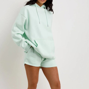 Custom Design Women Sports Wear <b>Set</b> Sweatshirt And Shorts <b>Twin</b> <b>Set</b> / Wholesale Women Two Piece Lightweight Casual Short <b>Set</b> 2026 - Product Image 4