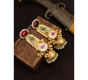 Pendientes de mujer estilo pájaro hechos a mano chapados en oro modernos 2024, accesorios elegantes con diseño personalizado a la venta - Product Image 1