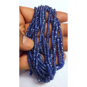 29 hebras de zafiro azul de Bangkok Cuentas redondas de 3-4mm 573 Cts Lote Iroc Ventas Cuentas de piedras preciosas de zafiro de 6 pulgadas US $278 para todos - Product Image 1