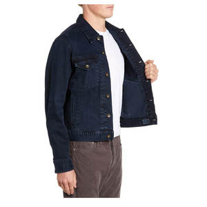Vestes en jean confortables de couleur noire pour hommes les plus populaires Vestes en jean de bonne qualité de style unisexe pour hommes - Product Image 2