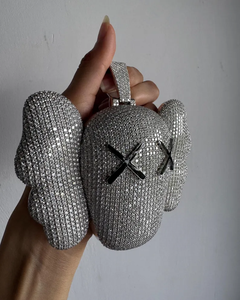 Unique Iced Out Character Face Pendant VVS Moissanite Diamond 925 <b>Silver</b> Rapper Style <b>Necklace</b> - Product Image 3