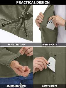 Meilleure qualité Vestes Softshell pour hommes Fabriquées au Pakistan Veste Softshell légère avec logo personnalisé - Product Image 6