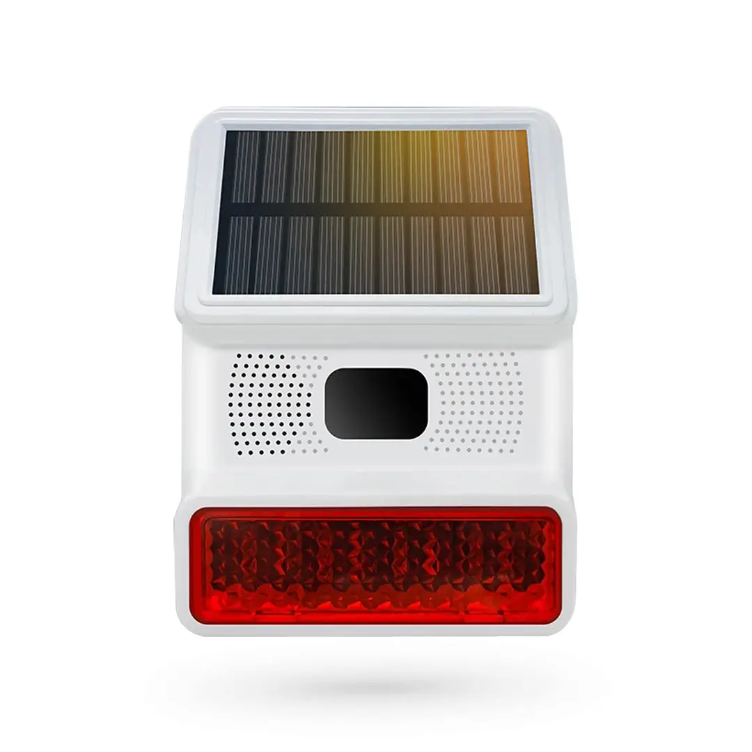 Hot Sale Tuya Wifi Wireless Outdoor Solar Waterproof Light Flash Strobe Siren for Home Burglar Multi-functional Siren PST-PE523W