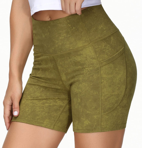 Short de sport respirant taille haute pour femme décontracté coton polaire Gym Shorts de course tissu mi-éponge vente chaude - Product Image 2